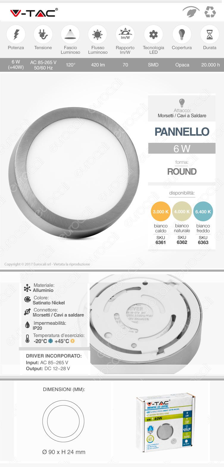Pannello LED V-Tac