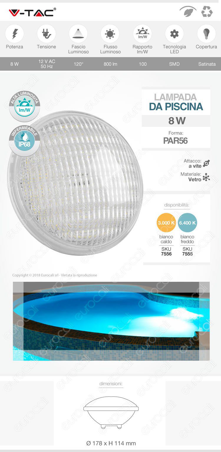 V-Tac Lampadina LED piscina