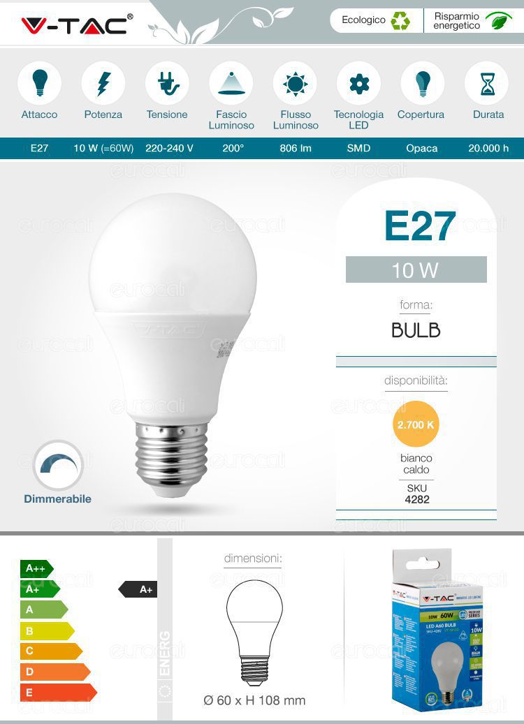 Lampadina LED E27 Bulb