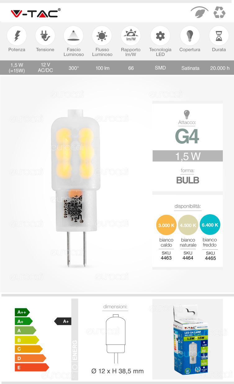 V-Tac Lampadina LED E27