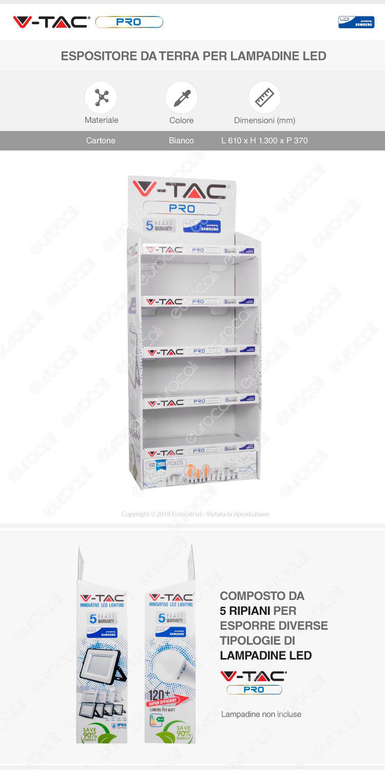 V-Tac Espositore terra lampadine