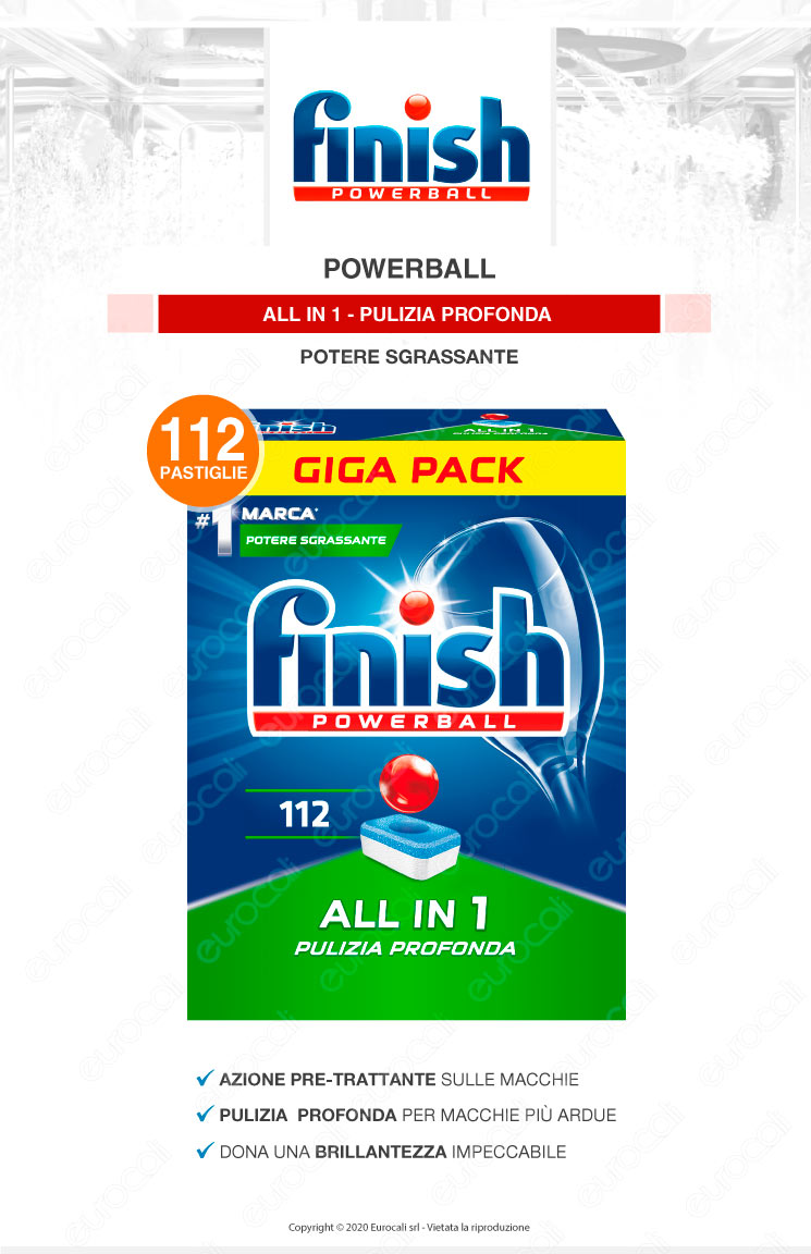 finish powerball all in 1 pulizia profonda 112 tabs