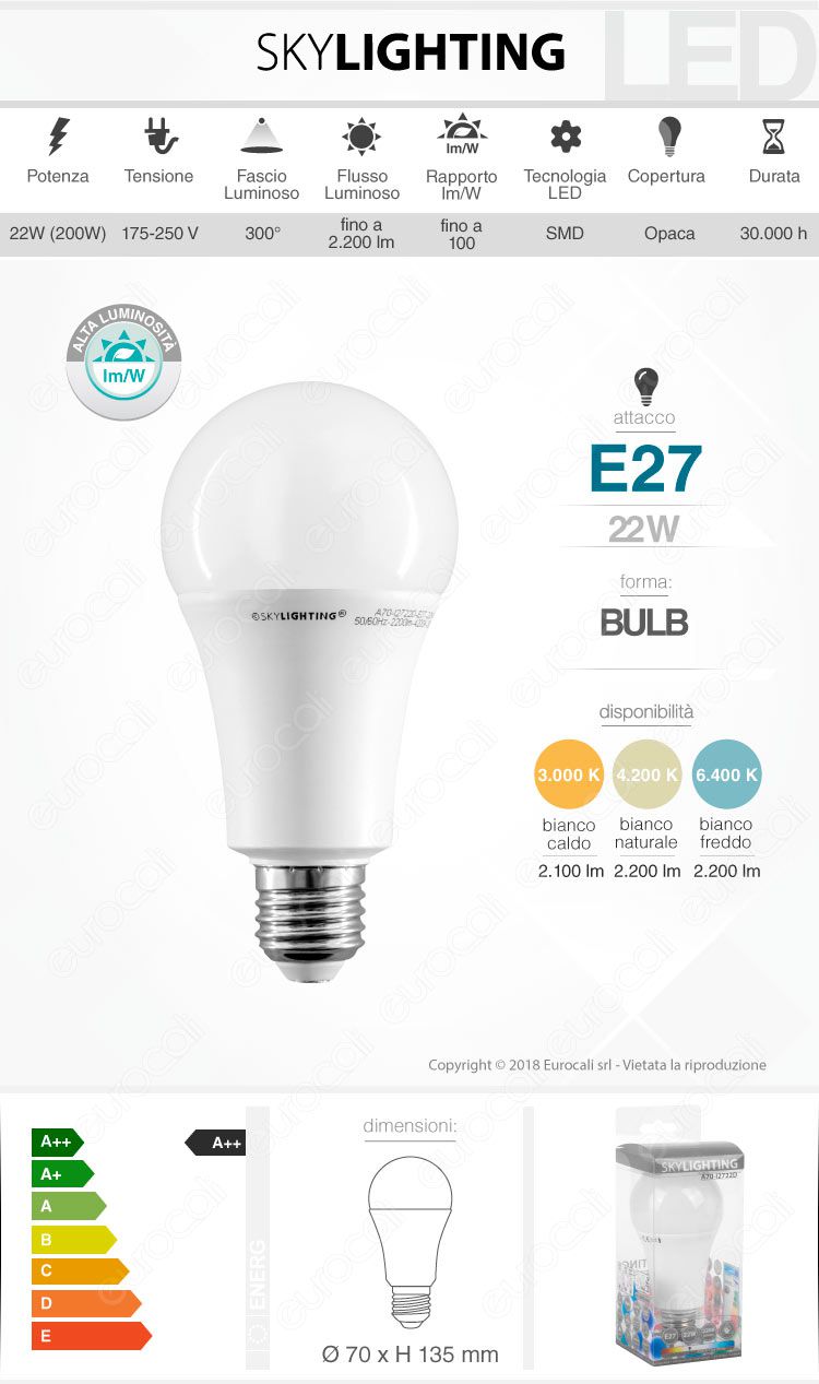 Lampadina LED SkyLighting E27