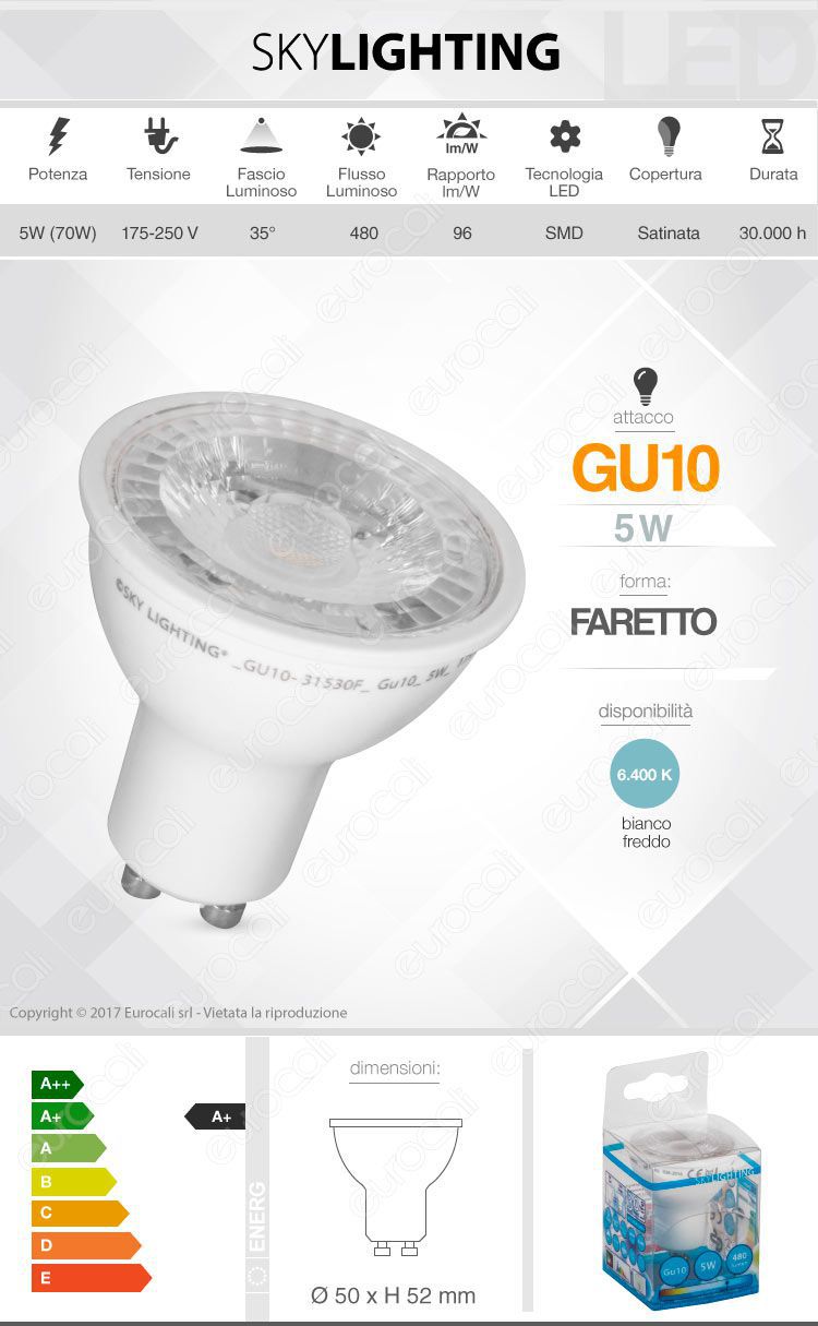 Lampadina LED SkyLighting GU10