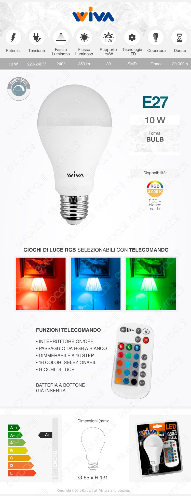 Wiva lampadina LED E27