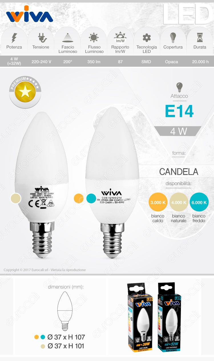 Wiva Lampadina LED E14