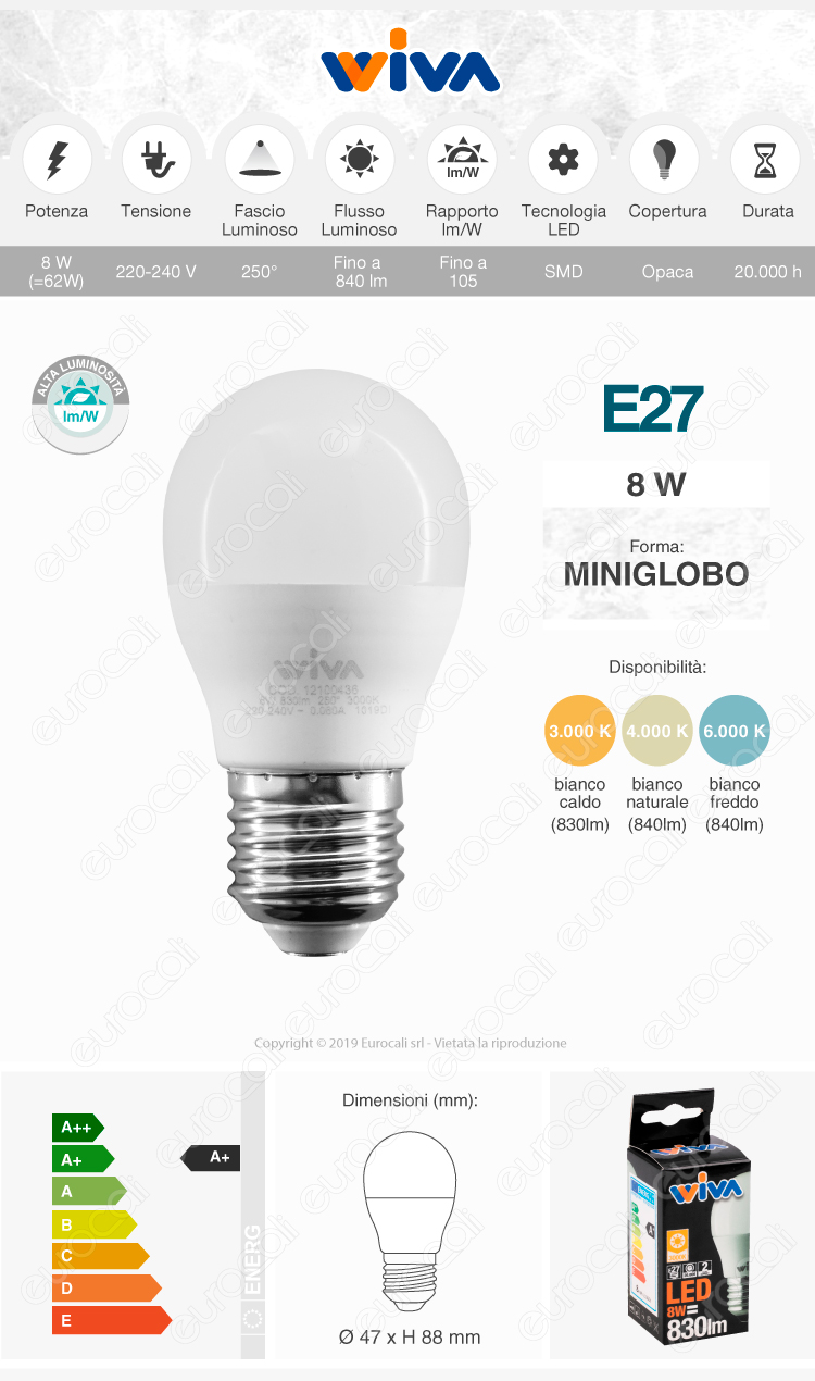 Wiva Lampadina LED E27