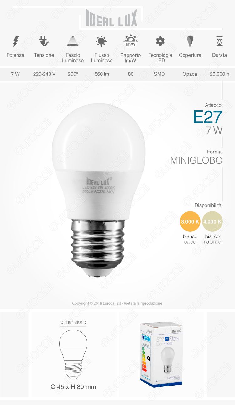 Ideal Lux Lampadina LED E27