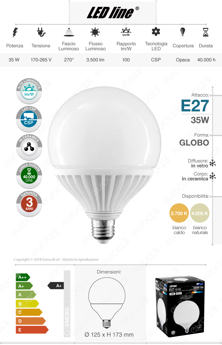 Led Line lampadina LED E27