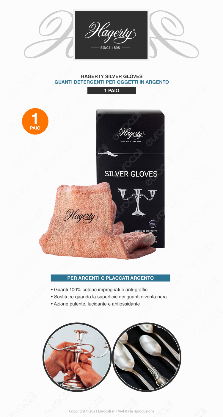 hagerty silver gloves guanti detergenti cotone impregnato argento argenteria