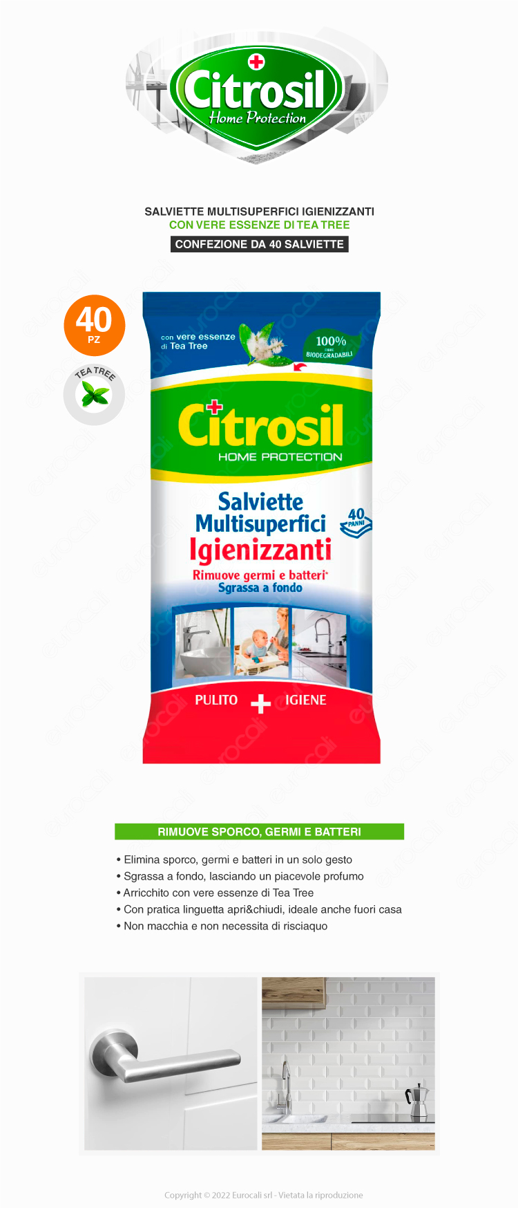 citrosil home protection salviette