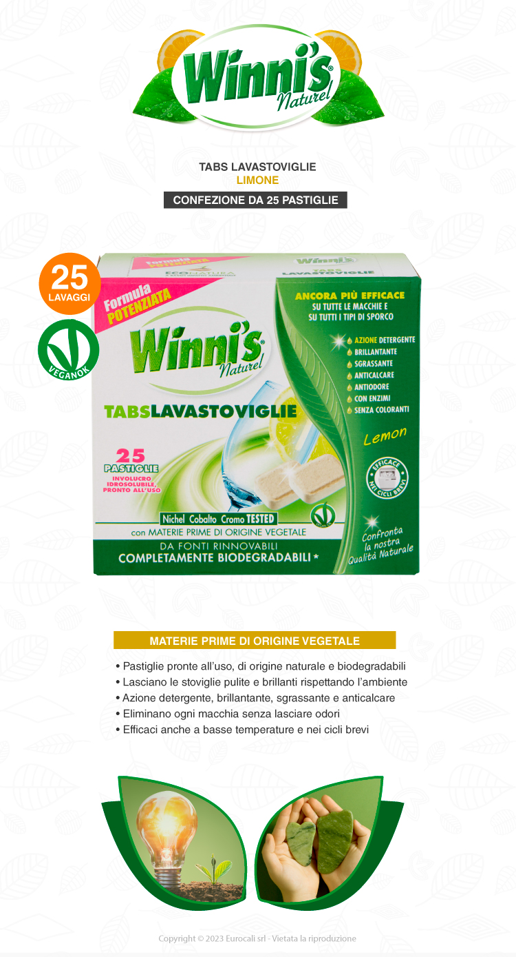 winni's detersivo lavastoviglie - 25 tabs