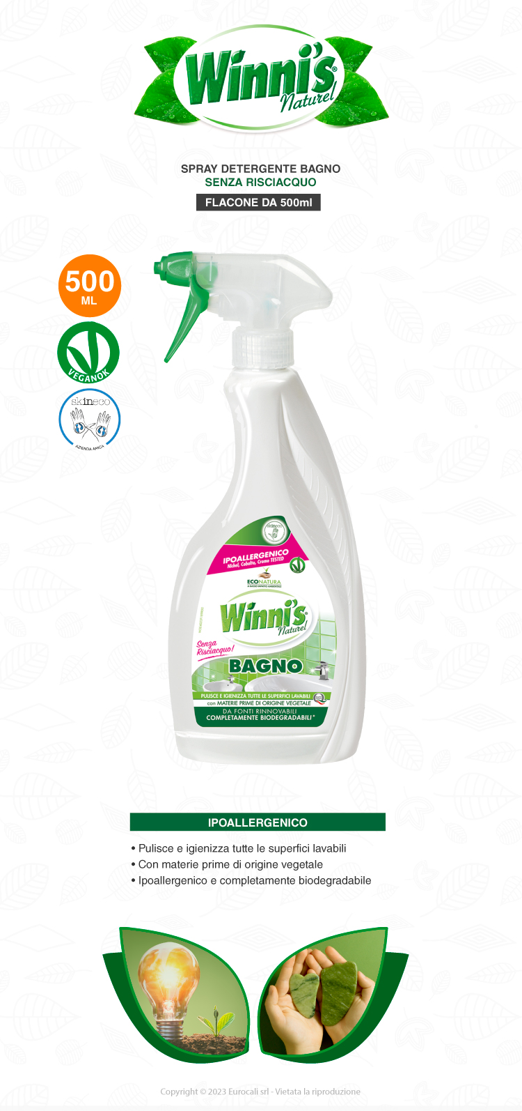 detergente spray bagno - 500ml