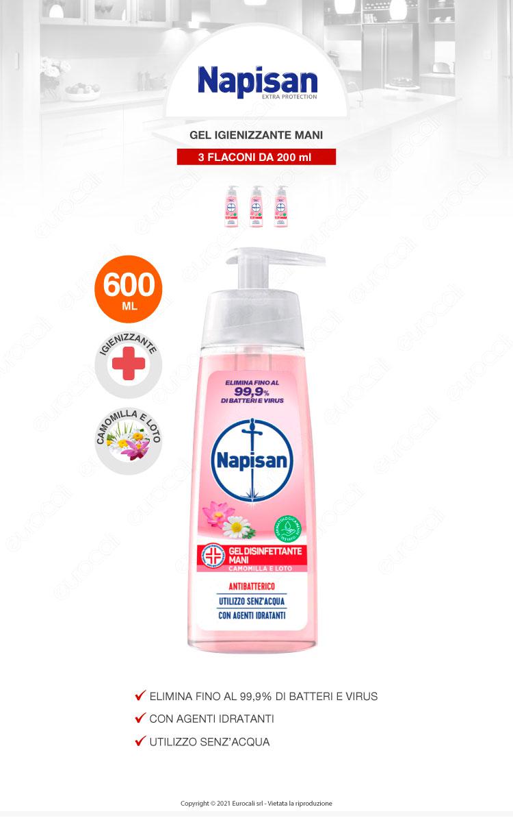 Gel Disinfettante Mani Antibatterico Camomilla e Loto 50 ml Napisan