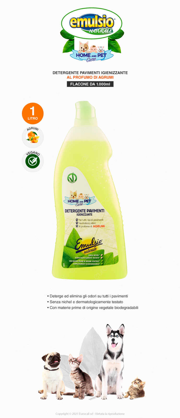 emulsio detergente pavimenti biodegradabile home and pet