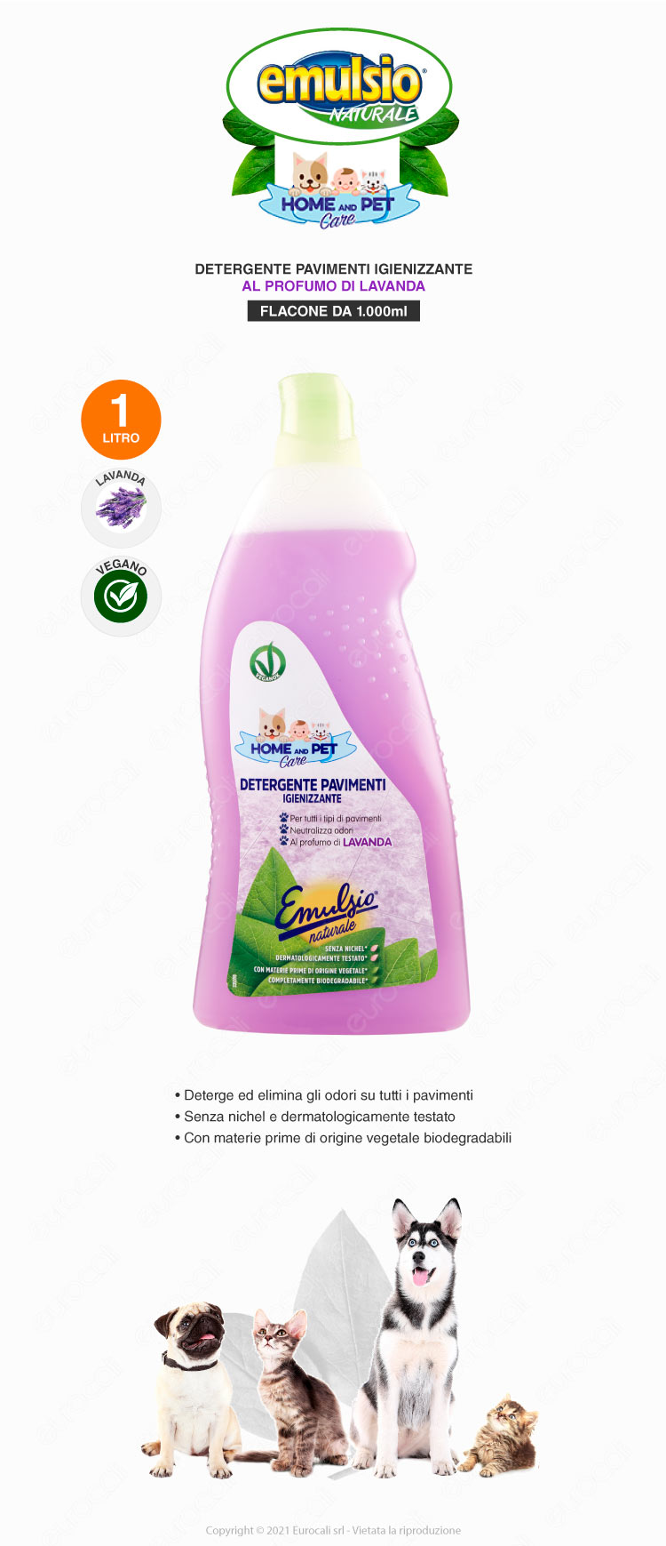 emulsio detergente pavimenti biodegradabile home and pet