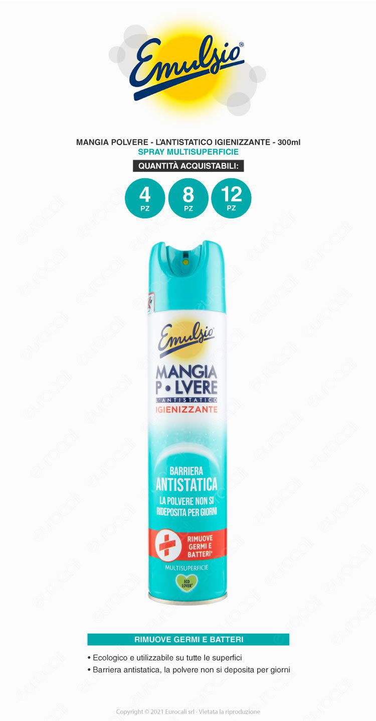 emulsio mangiapolvere spray 300ml - igienizzante: : pulizia  e cura della casa