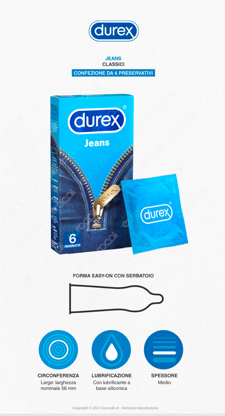 Durex Preservativi Jeans Classico da 6 Profilattici