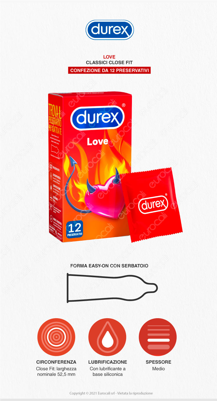 durex preservativi love 12x