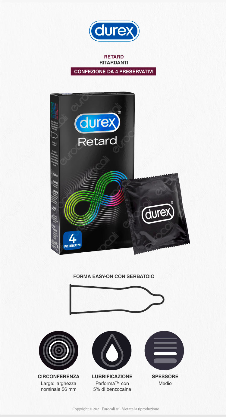 Durex Preservativi Retard 4 pezzi
