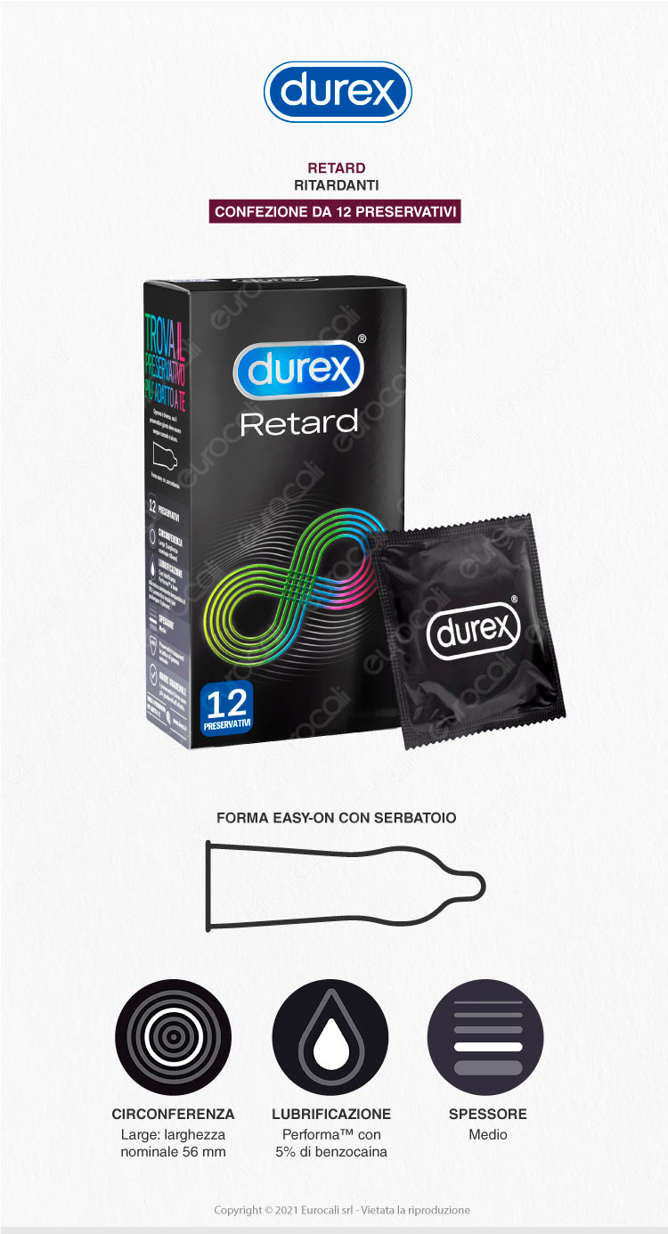 Durex Preservativi Retard 12 pezzi