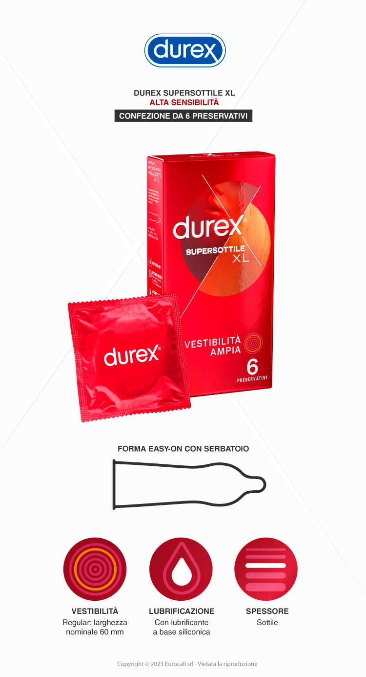 Durex Preservativi Supersottile XL