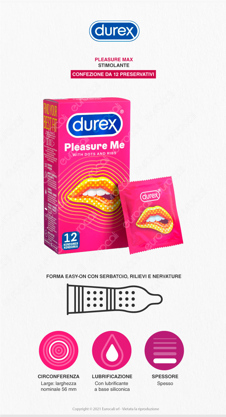 Durex Preservativi Pleasure Max 12 Profilattici