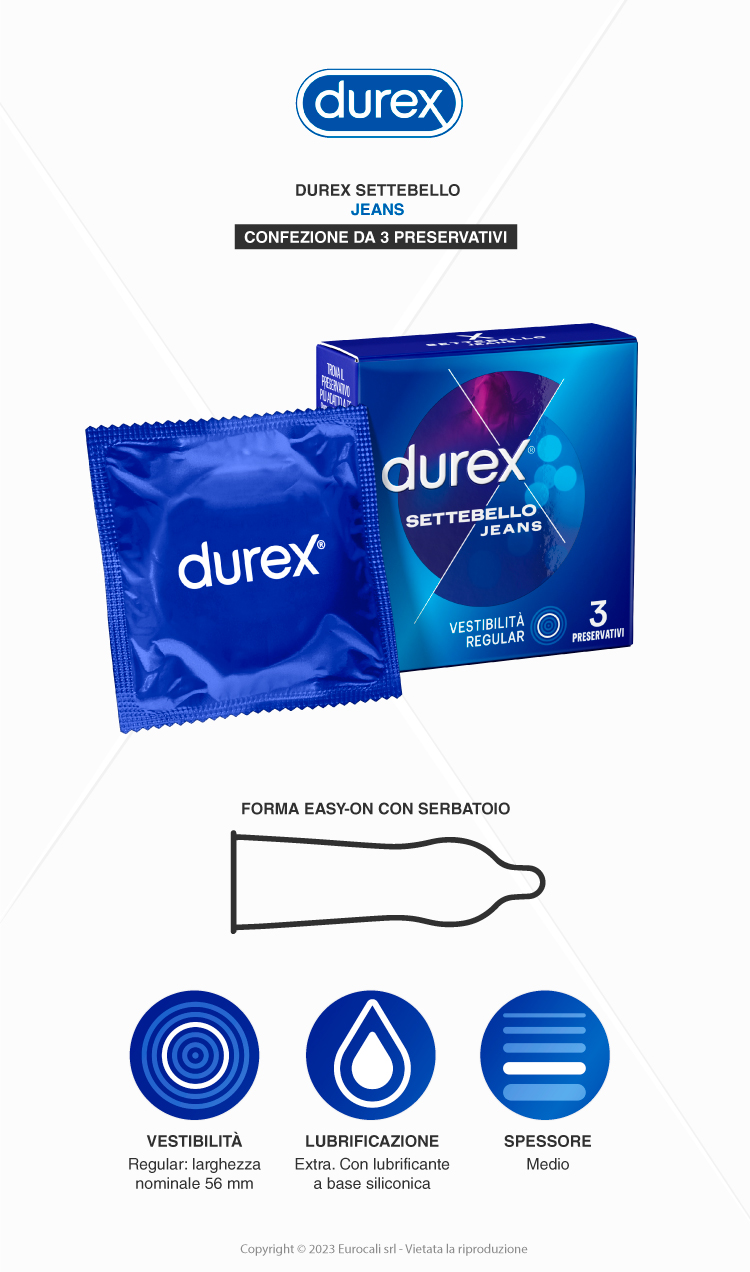 Durex Settebello Jean 3 Preservativi