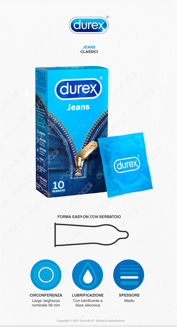 Durex Preservativi Jeans Classico da 10 Profilattici