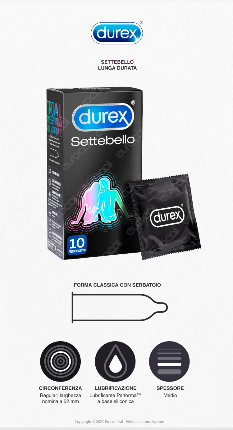 Durex Preservativi Settebello Lunga Durata
