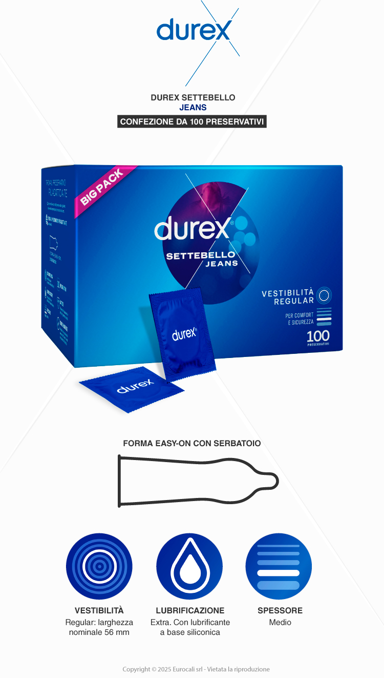 Durex Settebello Jeans 100 preservativi