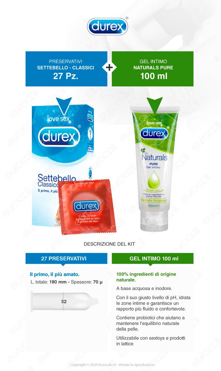 Durex Settebello 27pz + Gel Naturals