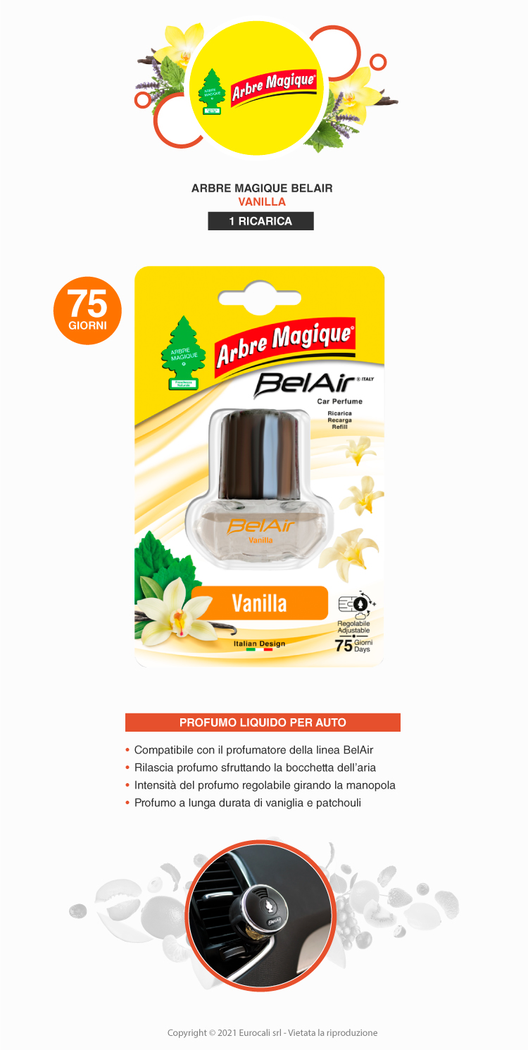 BelAir Vanilla Ricarica Profumatore Arbre Magique