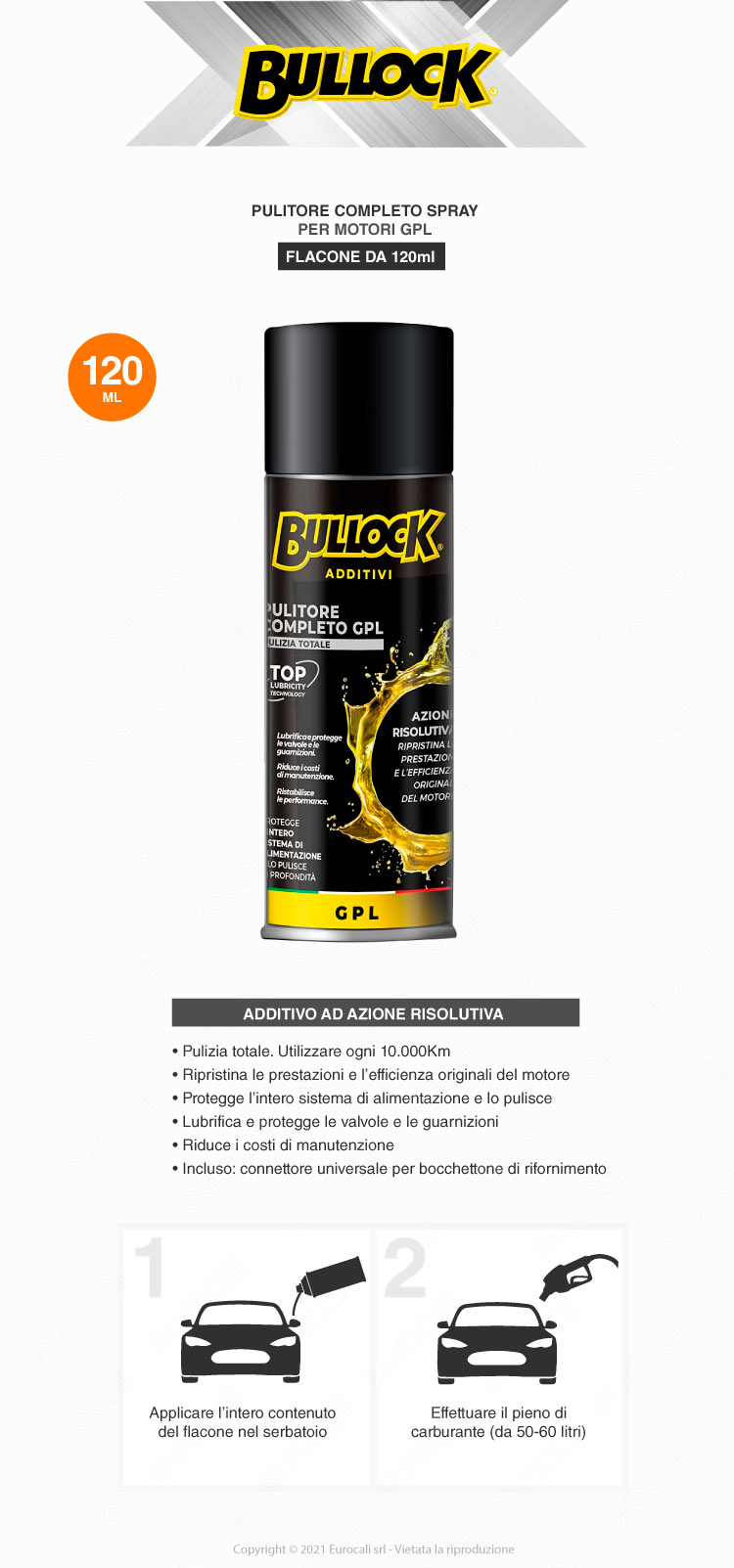 bullock additivi pulitore completo gpl